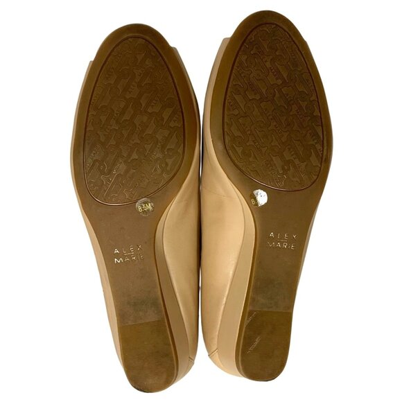 Alex Marie Darynn Women's Beige Leather Open Toe Dress Shoes SZ 8.5M w/ Box - Picture 6 of 7